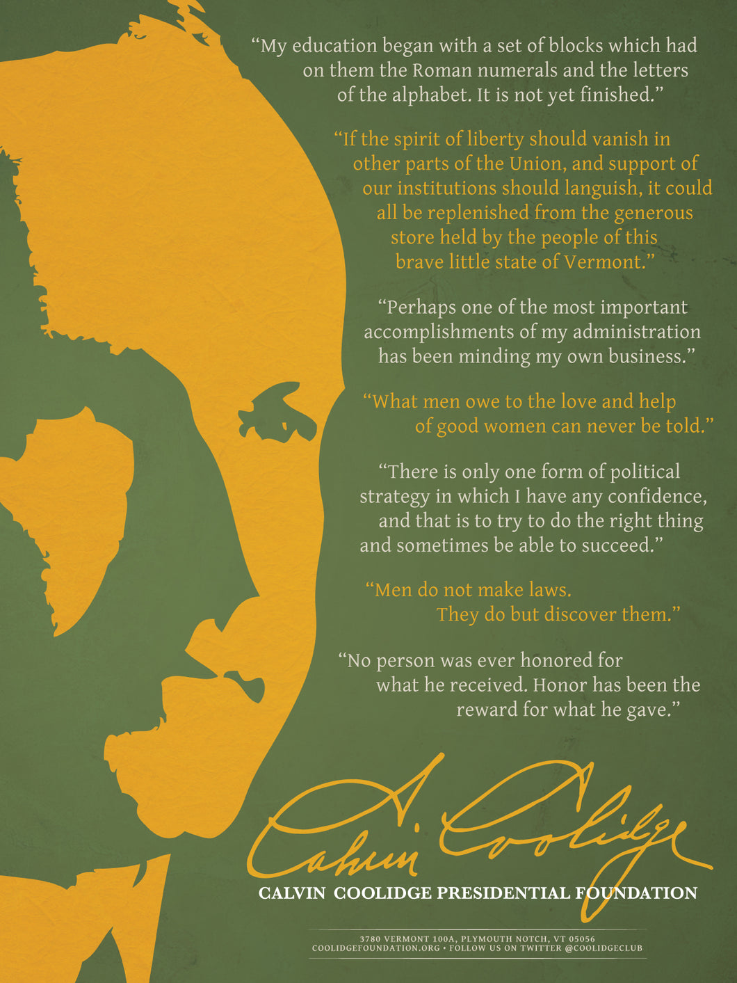 Poster: Coolidge - A Man of Many Quotes